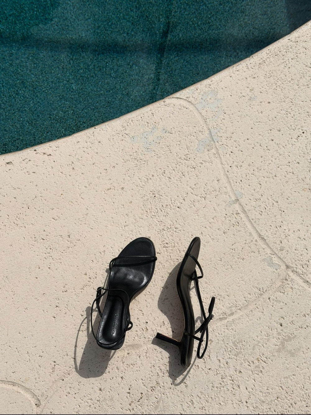 Tony Bianco Black Minimal Strappy Heeled Sandals